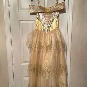 Elegant Gold Off-Shoulder Gown